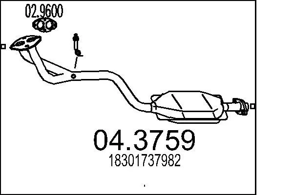 Handler.Part Catalytic converter MTS 043759 1