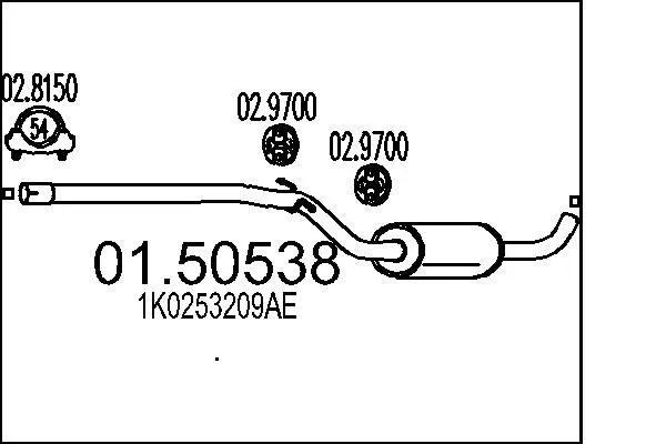 Handler.Part End silencer MTS 0150538 1