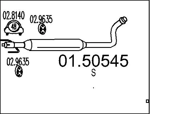 Handler.Part Middle silencer MTS 0150545 1