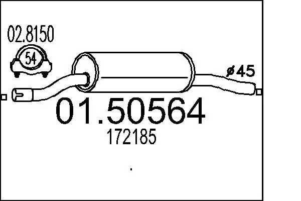 Handler.Part Middle silencer MTS 0150564 1