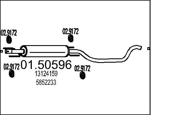 Handler.Part Middle silencer MTS 0150596 1