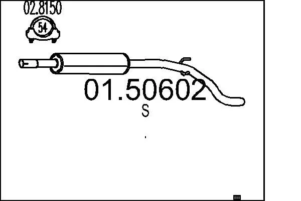 Handler.Part Middle silencer MTS 0150602 1