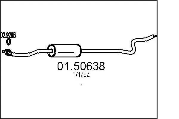 Handler.Part Middle silencer MTS 0150638 1