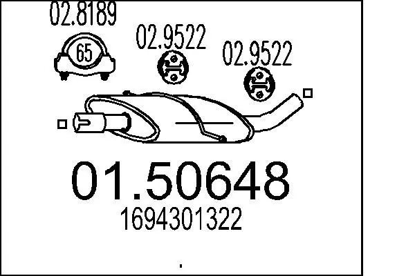 Handler.Part Middle silencer MTS 0150648 1