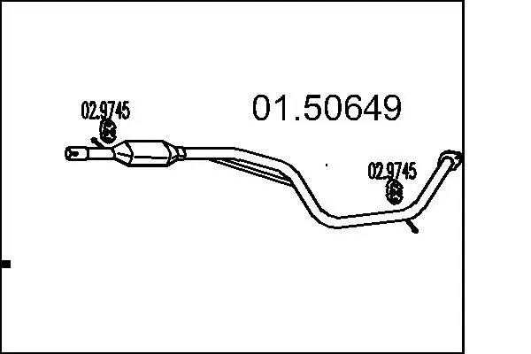 Handler.Part Middle silencer MTS 0150649 1