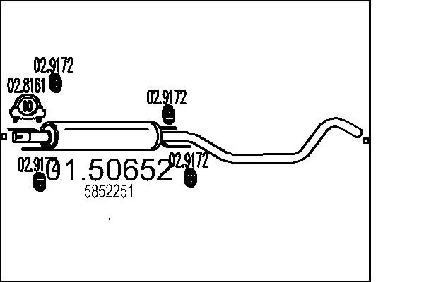 Handler.Part Middle silencer MTS 0150652 1