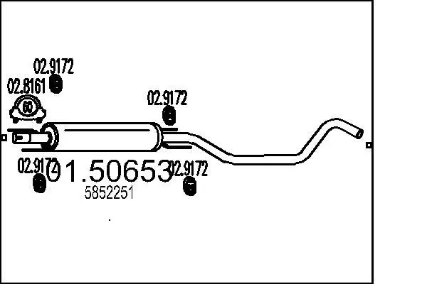 Handler.Part Middle silencer MTS 0150653 1