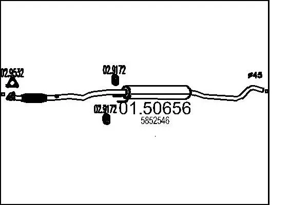 Handler.Part Middle silencer MTS 0150656 1