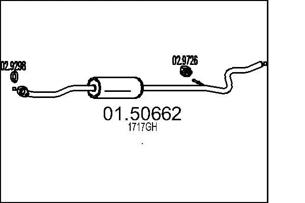 Handler.Part Middle silencer MTS 0150662 1