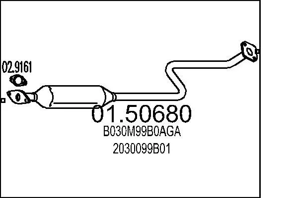 Handler.Part Middle silencer MTS 0150680 1