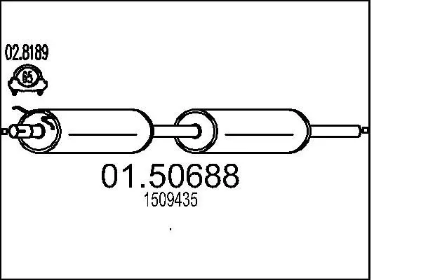 Handler.Part Middle silencer MTS 0150688 1