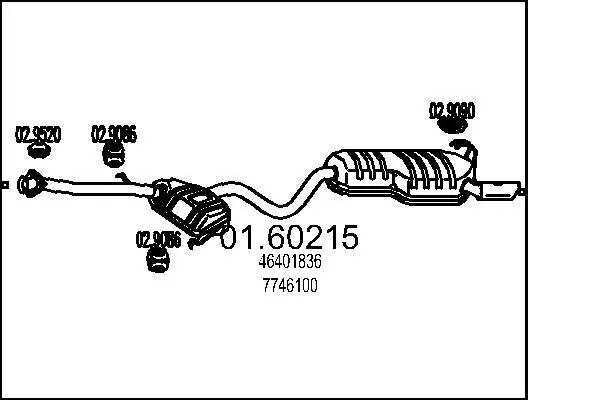 Handler.Part End silencer MTS 0160215 1