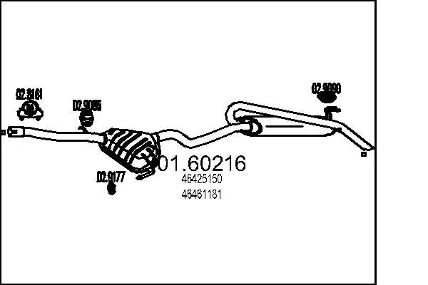 Handler.Part End silencer MTS 0160216 1