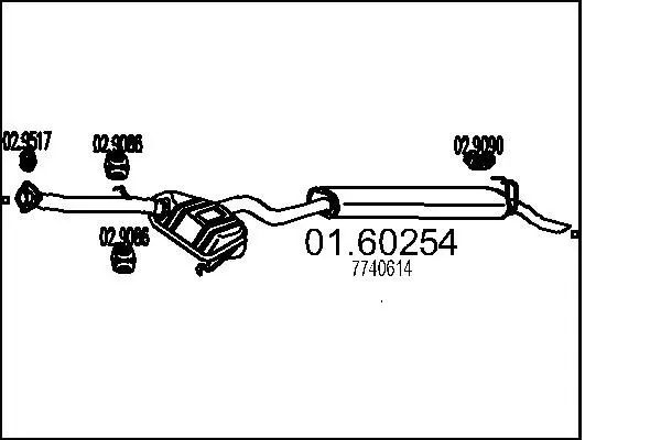 Handler.Part End silencer MTS 0160254 1