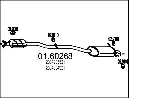 Handler.Part End silencer MTS 0160268 1