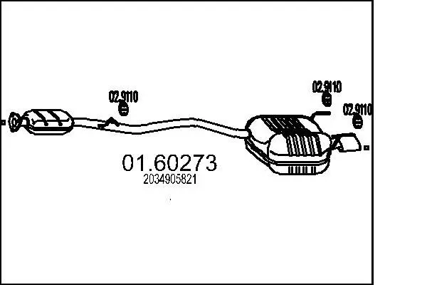 Handler.Part End silencer MTS 0160273 1