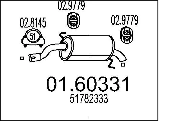 Handler.Part End silencer MTS 0160331 1