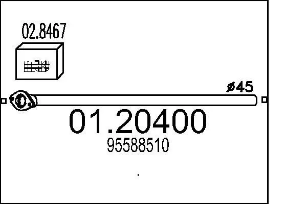 Handler.Part Exhaust pipe MTS 0120400 1