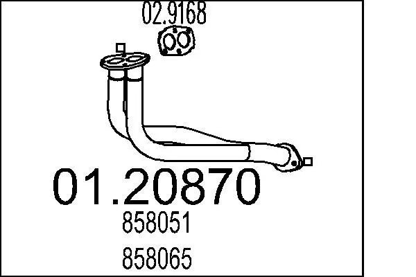 Handler.Part Exhaust pipe MTS 0120870 1