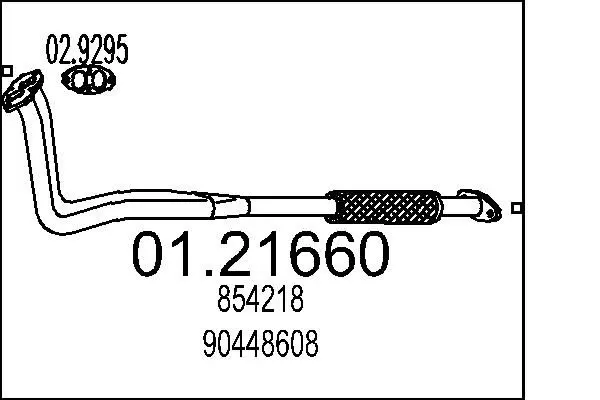 Handler.Part Exhaust pipe MTS 0121660 1