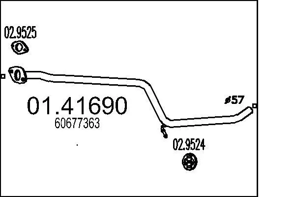 Handler.Part Exhaust pipe MTS 0141690 1