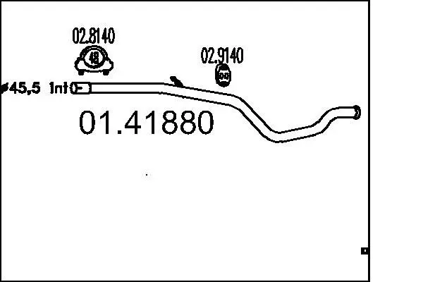 Handler.Part Exhaust pipe MTS 0141880 1