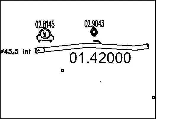 Handler.Part Exhaust pipe MTS 0142000 1