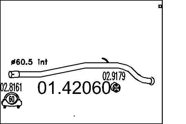 Handler.Part Exhaust pipe MTS 0142060 1