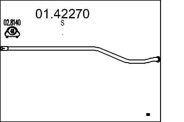 Handler.Part Exhaust pipe MTS 0142270 1