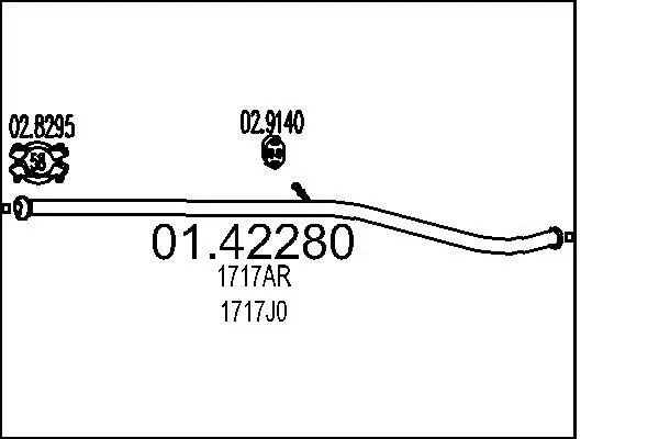 Handler.Part Exhaust pipe MTS 0142280 1