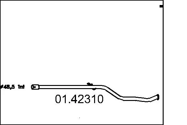 Handler.Part Exhaust pipe MTS 0142310 1