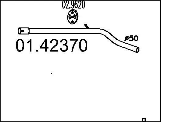 Handler.Part Exhaust pipe MTS 0142370 1