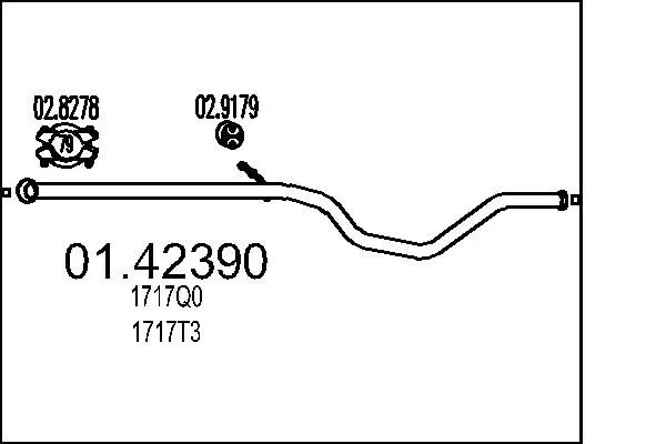 Handler.Part Exhaust pipe MTS 0142390 1