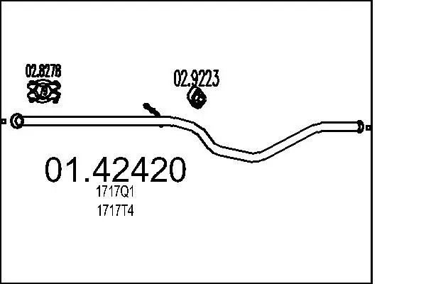 Handler.Part Exhaust pipe MTS 0142420 1