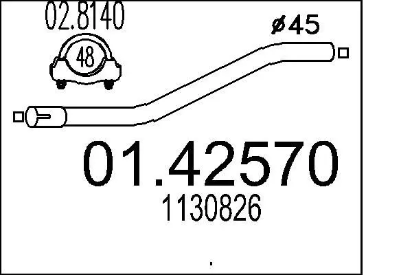 Handler.Part Exhaust pipe MTS 0142570 1