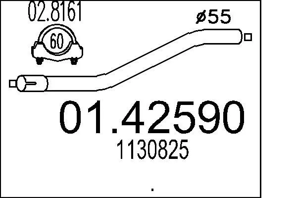 Handler.Part Exhaust pipe MTS 0142590 1