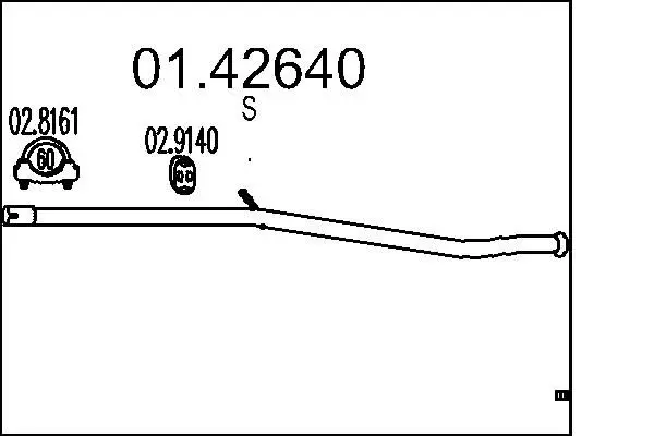 Handler.Part Exhaust pipe MTS 0142640 1