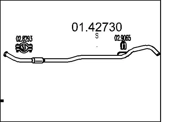 Handler.Part Exhaust pipe MTS 0142730 1