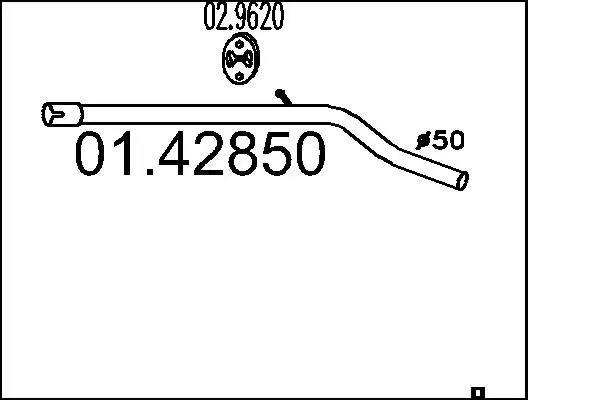 Handler.Part Exhaust pipe MTS 0142850 1