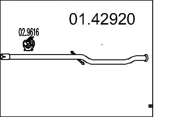 Handler.Part Exhaust pipe MTS 0142920 1