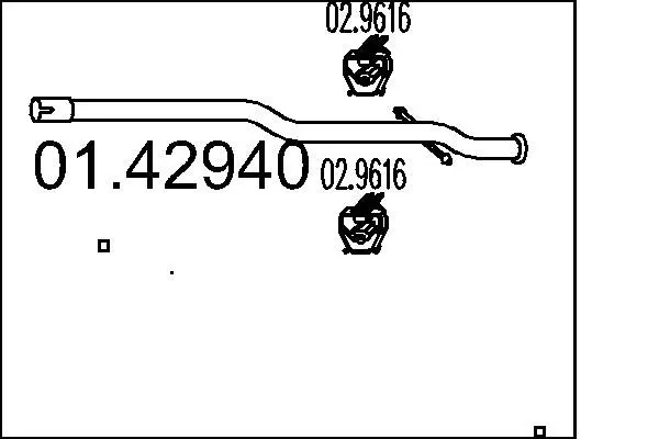 Handler.Part Exhaust pipe MTS 0142940 1