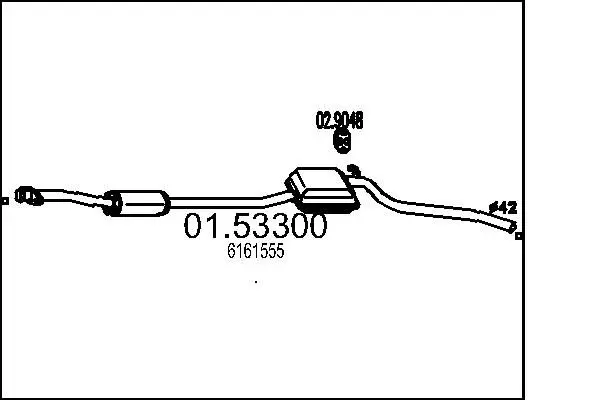 Handler.Part Middle silencer MTS 0153300 1