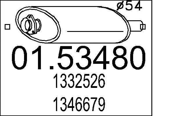 Handler.Part Front silencer MTS 0153480 1