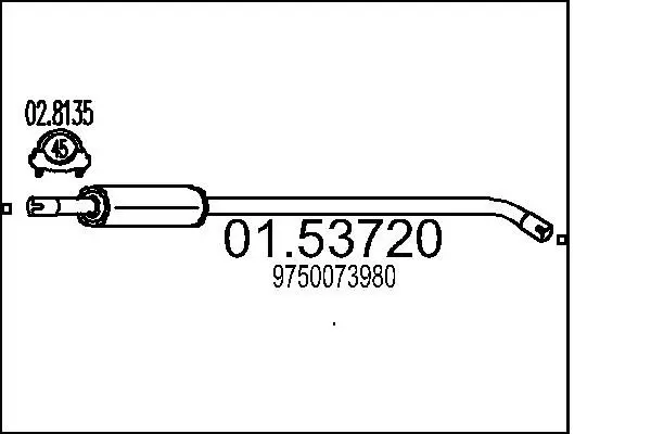 Handler.Part Middle silencer MTS 0153720 1