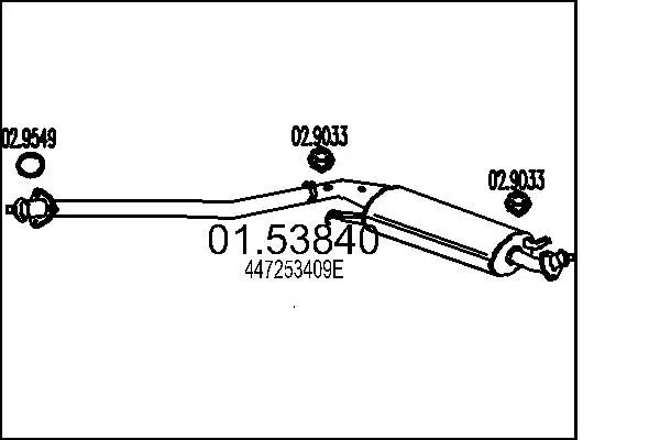 Handler.Part Middle silencer MTS 0153840 1