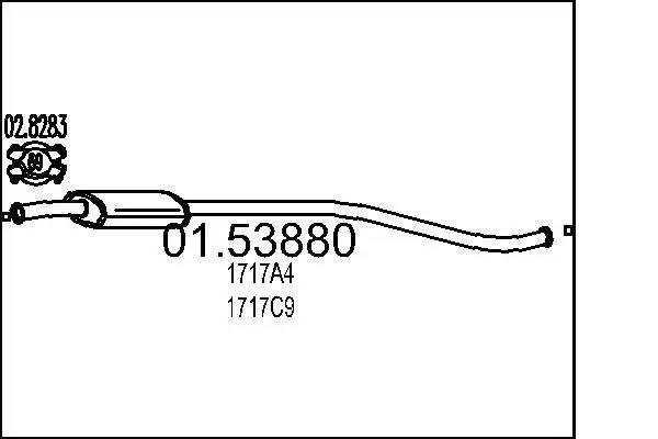 Handler.Part Middle silencer MTS 0153880 1