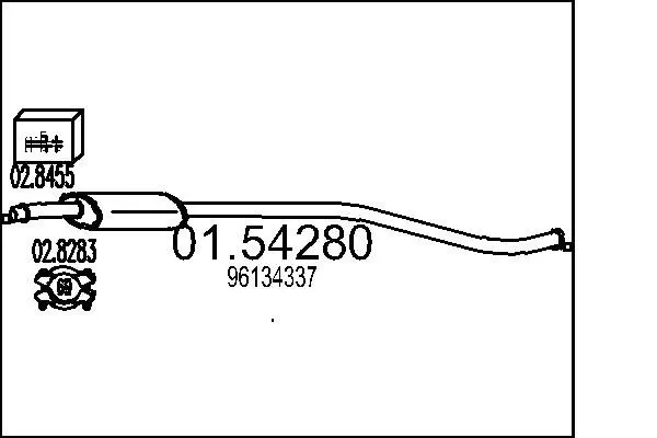 Handler.Part Middle silencer MTS 0154280 1