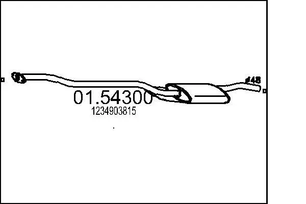 Handler.Part Middle silencer MTS 0154300 1