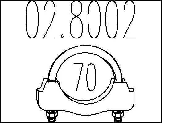 Handler.Part Pipe connector, exhaust system MTS 028002 1