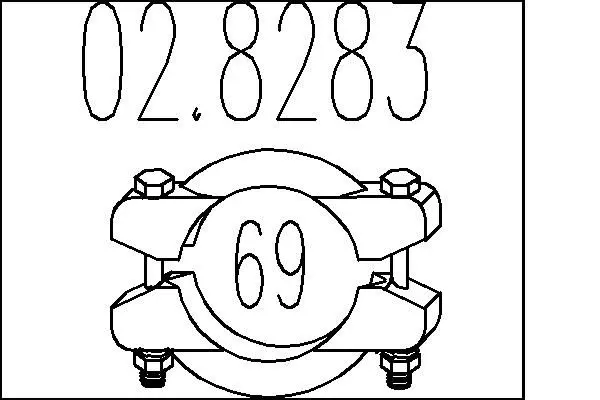 Handler.Part Pipe connector, exhaust system MTS 028283 1